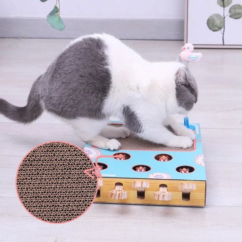 Interactive Cat Play Station with Scratcher & Mouse Game Toy-Cat Play Station and Scratcher-11-Colydia