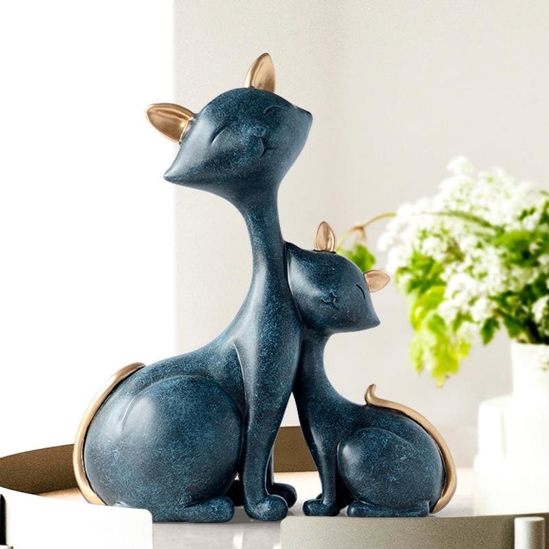 Whimsical Resin Cat Sculpture for Indoor & Outdoor Decor 31x25.5x11cm-Cat Sculpture-1-Colydia