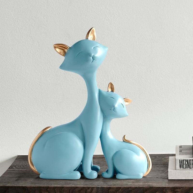 Whimsical Resin Cat Sculpture for Indoor & Outdoor Decor 31x25.5x11cm-Cat Sculpture-2-Colydia