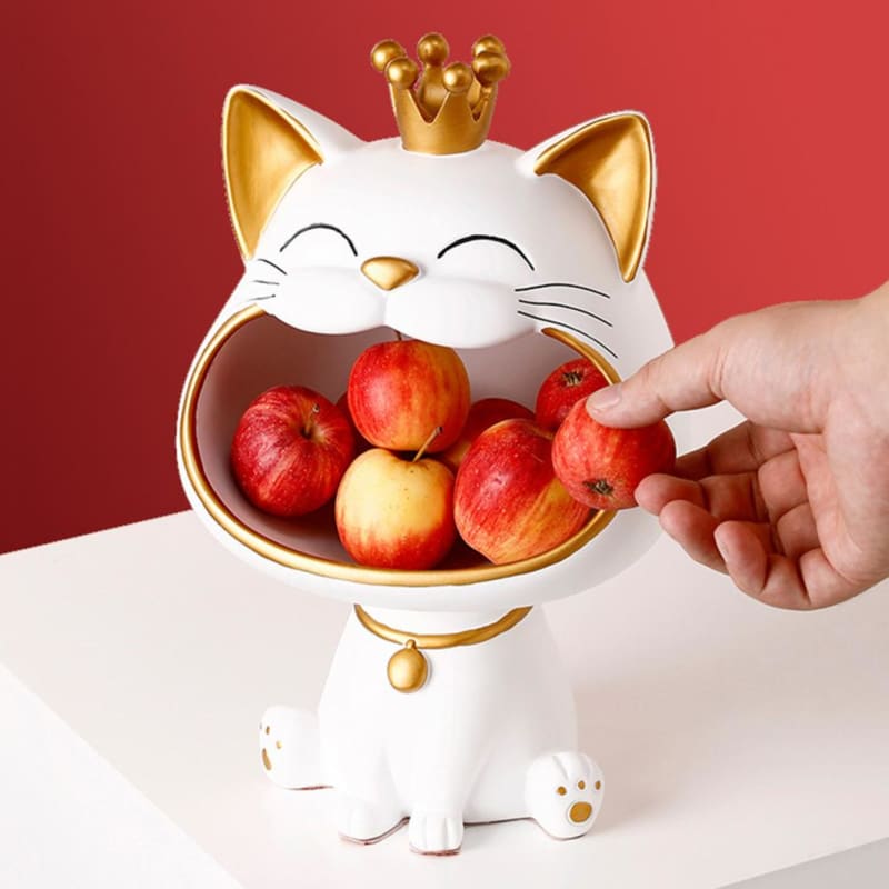 Chic Resin Cat Ashtray: Quirky Decor Piece with Open Mouth Design-Decorative Ashtray-4-Colydia