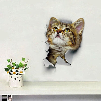 3D Cat Head Wall Stickers - Vinyl Decals for Home & Car Decor-Wall Decals-2-Colydia