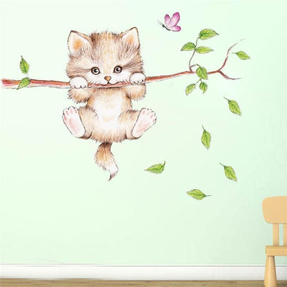 Kitten Wall Sticker - PVC Vinyl, Scratch-Resistant, Easy to Apply-Wall Sticker-3-Colydia