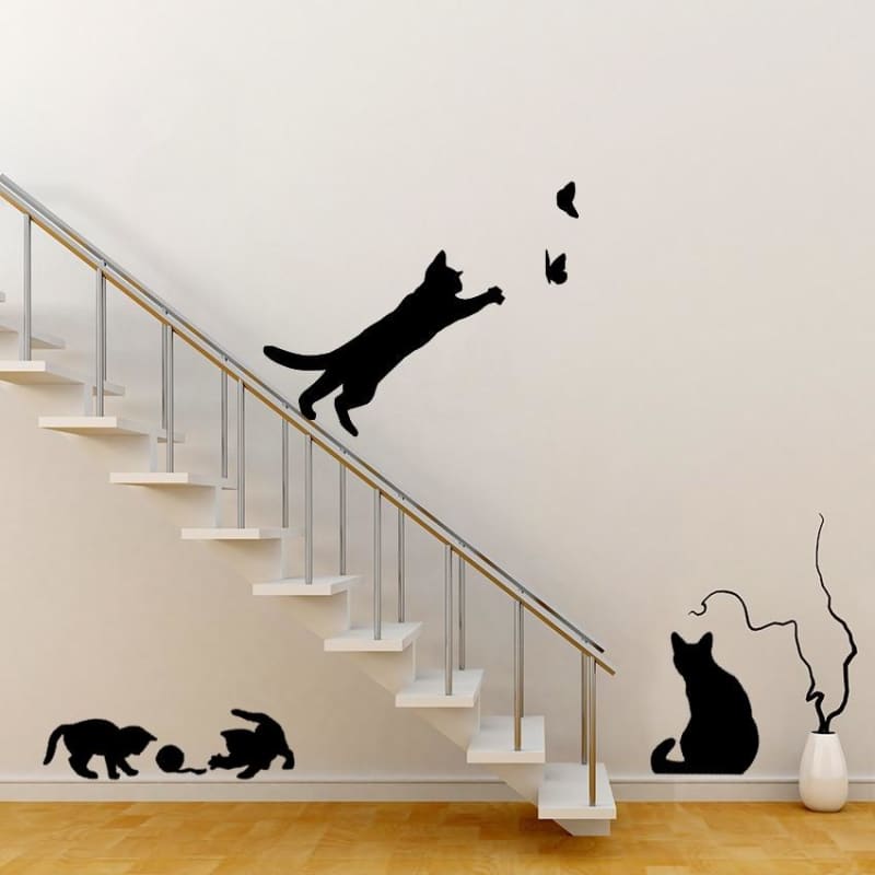 3D Cat Stickers for Wall Decoration - Waterproof & Eco-friendly-Wall Decal Stickers-2-Colydia