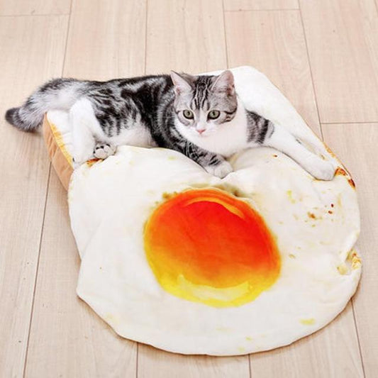 Cozy Sunny Side Up Egg Pet Mat Blanket for Cats & Small Dogs-Pet Mat/Blanket-1-Colydia