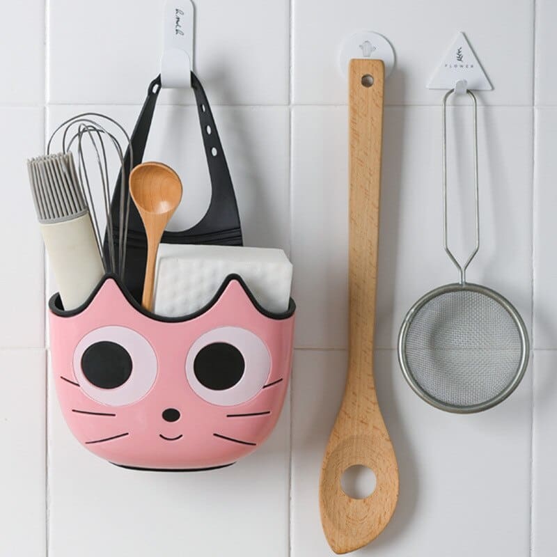 Adorable Cat-Shaped Sink Organizer | Space-Saving Kitchen Accessory-Sink Organizer-4-Colydia