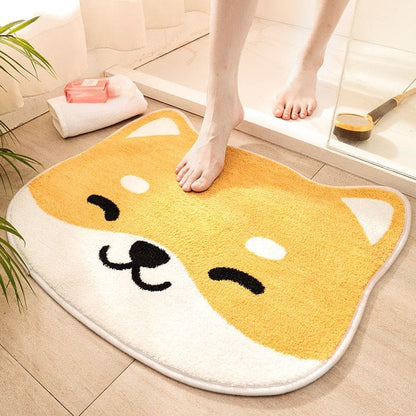 Kawaii Cat Head Bath Mat - Soft, Absorbent, Non-Slip Floor Décor-Bath Mat-4-Colydia