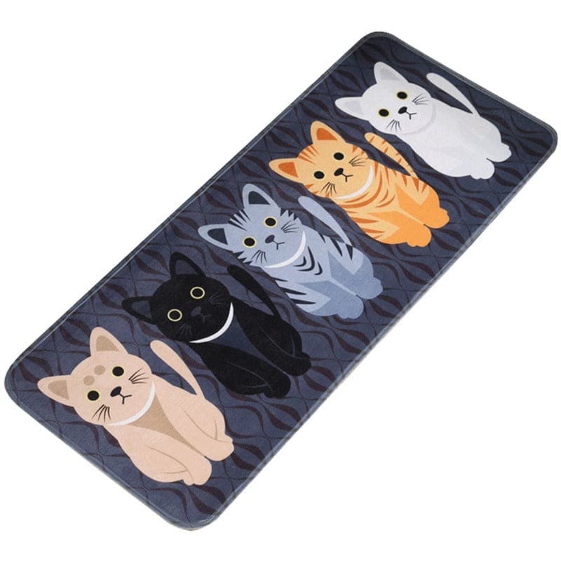 Adorable Cat Non-Slip Kitchen Mat – Perfect for Children's Spaces-Kitchen Mat-50 x 80 cm-6-Colydia