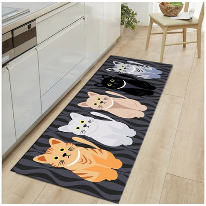 Adorable Cat Non-Slip Kitchen Mat – Perfect for Children's Spaces-Kitchen Mat-3-Colydia