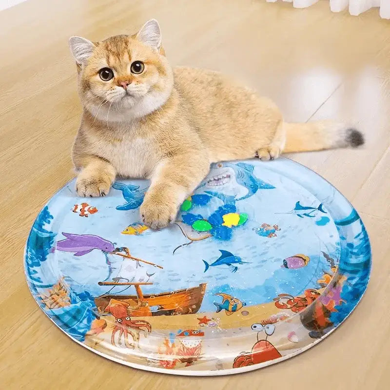 Interactive Cat Play Mat with Sensory Fish Toys | All-Season Fun-Cat Play Mat-3-Colydia