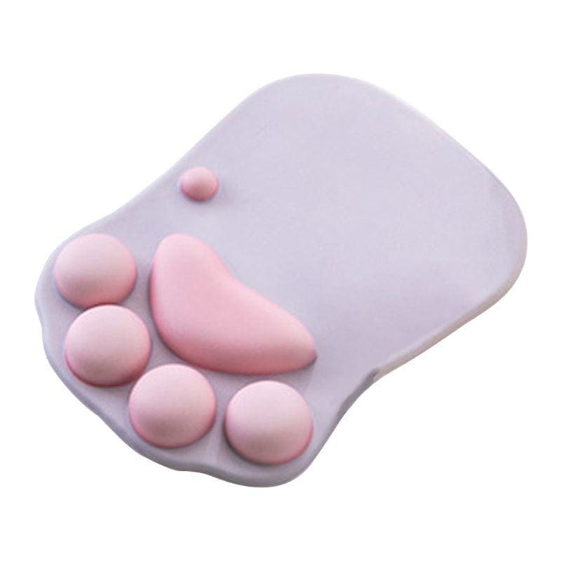 Ergonomic Cat Paw Mouse Pad – Cute Silicone, Non-Slip Accessory-Ergonomic Mouse Pad-Gray-6-Colydia