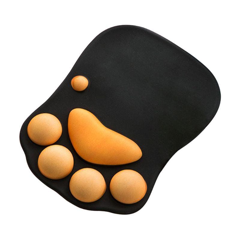 Ergonomic Cat Paw Mouse Pad – Cute Silicone, Non-Slip Accessory-Ergonomic Mouse Pad-Black-5-Colydia