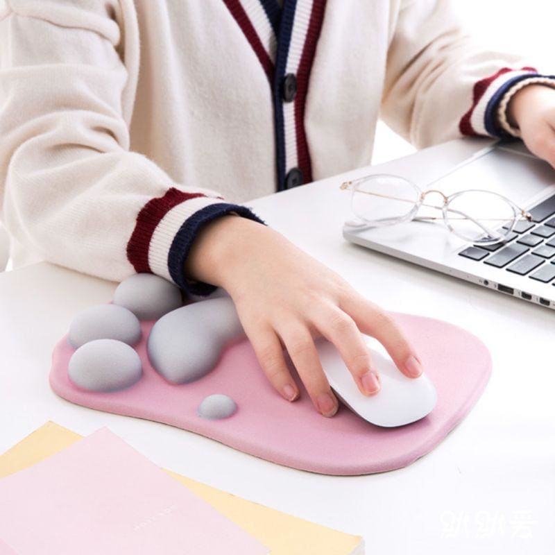 Ergonomic Cat Paw Mouse Pad – Cute Silicone, Non-Slip Accessory-Ergonomic Mouse Pad-2-Colydia