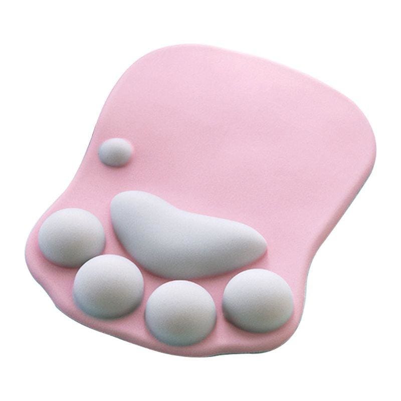 Ergonomic Cat Paw Mouse Pad – Cute Silicone, Non-Slip Accessory-Ergonomic Mouse Pad-Pink-7-Colydia