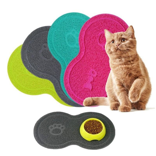 Non-Slip Cat Paw Feeding Mat - Waterproof, Dishwasher-Safe Silicone-Pet Feeding Mat-1-Colydia