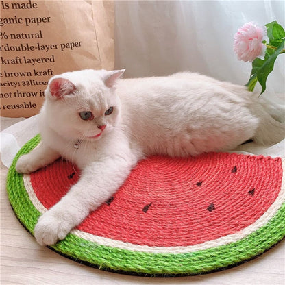 Sisal Watermelon Cat Scratcher Mat - Durable & Fun Design-Cat Scratching Mat-1-Colydia