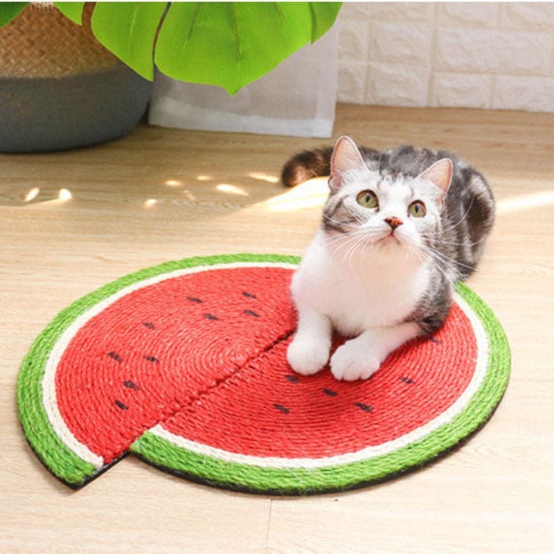 Sisal Watermelon Cat Scratcher Mat - Durable & Fun Design-Cat Scratching Mat-2-Colydia