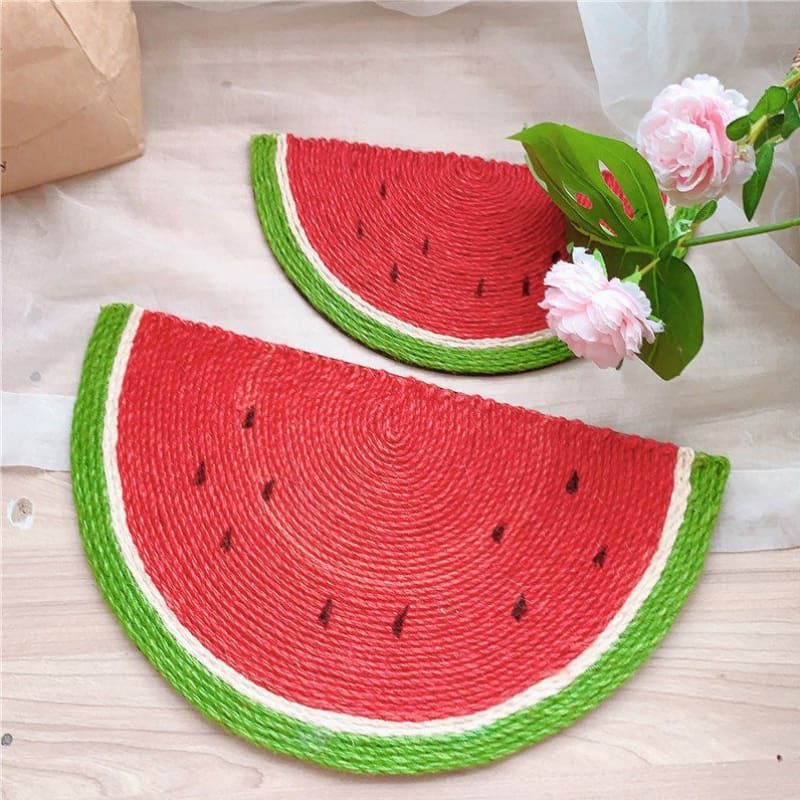 Sisal Watermelon Cat Scratcher Mat - Durable & Fun Design-Cat Scratching Mat-6-Colydia