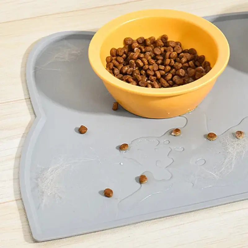 Non-Slip Waterproof Cat Bowl Mat with Raised Edge & Easy Clean-Pet Bowl Mat-5-Colydia