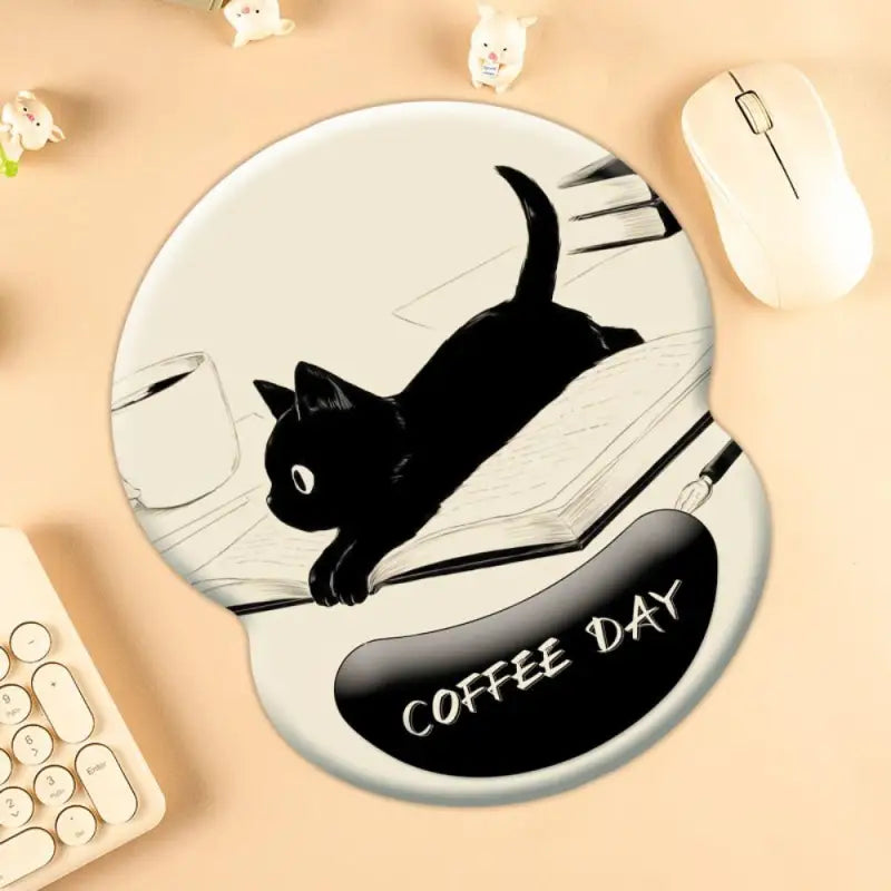 Ergonomic Cat Mouse Pad with Kawaii Design & Gel Wrist Support-Ergonomic Mouse Pad-1-Colydia