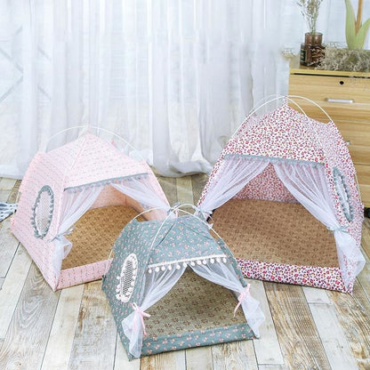 Durable Plush Cat Tent with Removable Microfiber Liner, Various Colors-Cat Tent-1-Colydia