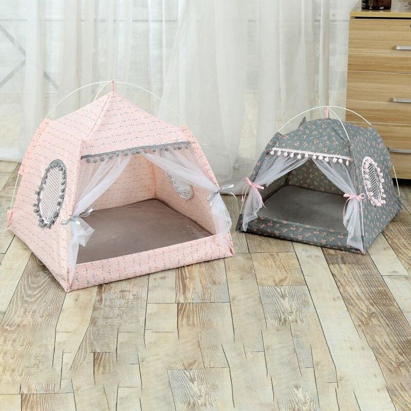 Durable Plush Cat Tent with Removable Microfiber Liner, Various Colors-Cat Tent-2-Colydia