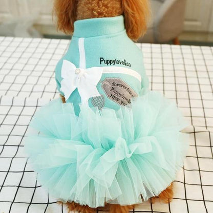 Elegant Tiffany Blue Tutu Dress for Pets – Stylish & Comfortable-ProPet Dress-4-Colydia