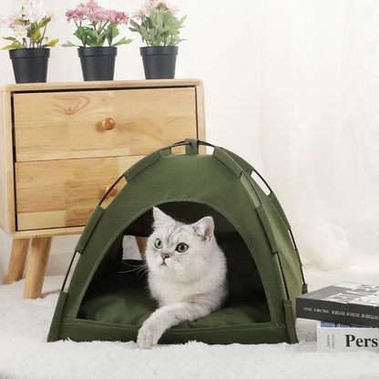 Cozy Cat Tipi Tent with Oxford Fabric & Warm Cushion for Winter-Cat Tent Bed-2-Colydia