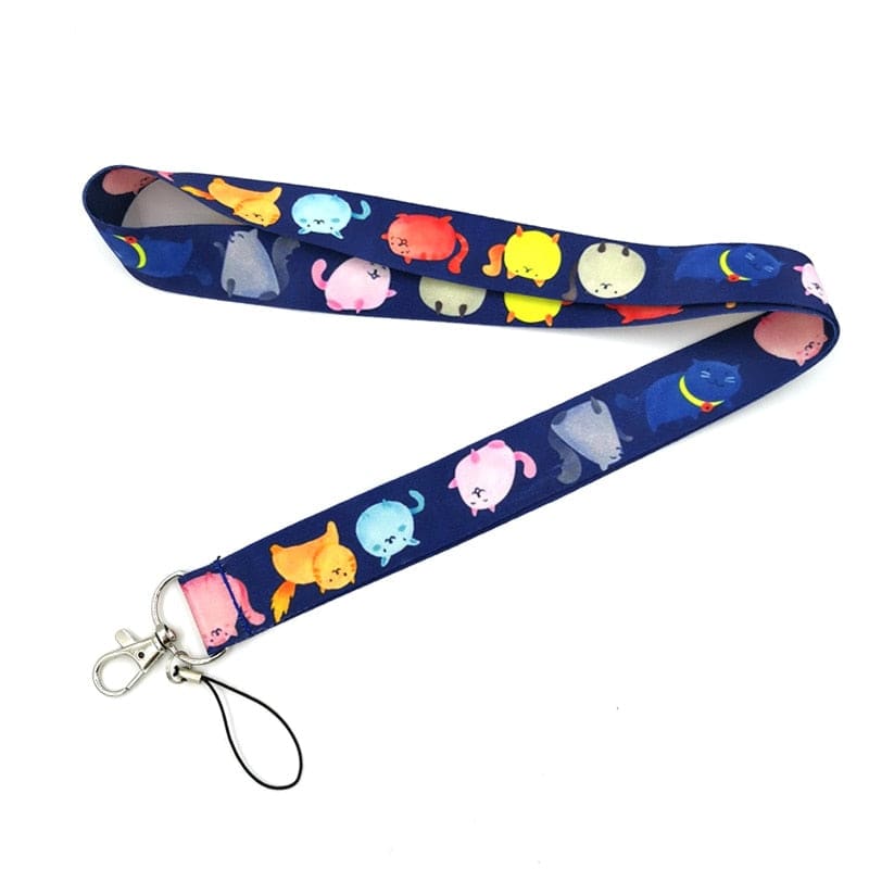 Cute Cat Pattern Lanyard - Keep Your Keys & Phone Secure-Lanyard-Multicolored Cats-7-Colydia