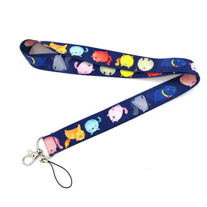 Cute Cat Pattern Lanyard - Keep Your Keys & Phone Secure-Lanyard-Multicolored Cats-7-Colydia