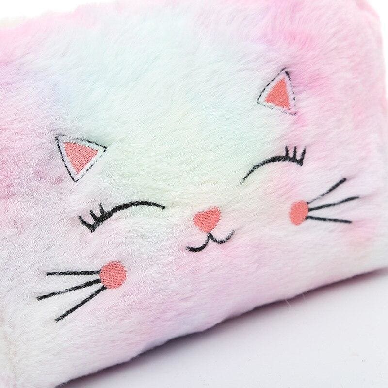 Adorable Kawaii Cat Pencil Case - Blue & Pink, Eco-Friendly Design-Pencil Case-4-Colydia