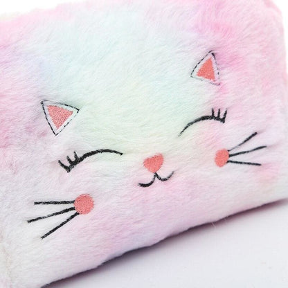 Adorable Kawaii Cat Pencil Case - Blue & Pink, Eco-Friendly Design-Pencil Case-4-Colydia