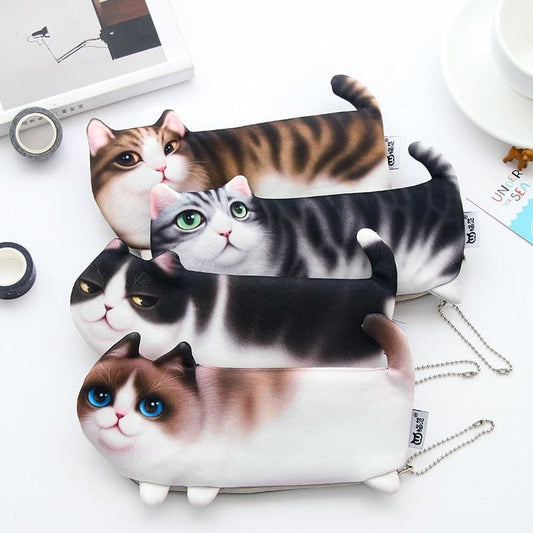 Cute Realistic Cat Pouch for Kids and Adults - Trendy Organizer-Pencil Case-1-Colydia