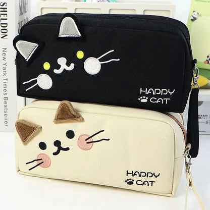 Kawaii Cat Pencil Case for School - Large Capacity & Versatile-Pencil Case-1-Colydia