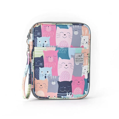 Cute Cat Patterned Pencil Case - Holds 96 Pens, Perfect for Artists-Pencil Case-Multicolor-28x22x3cm (96 slots)-5-Colydia