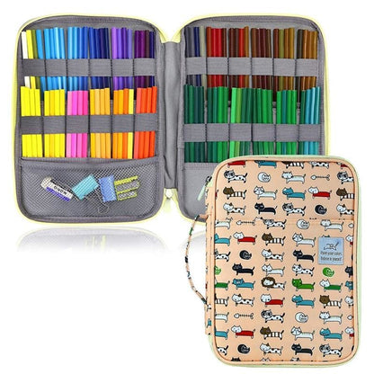 Cute Cat Patterned Pencil Case - Holds 96 Pens, Perfect for Artists-Pencil Case-2-Colydia