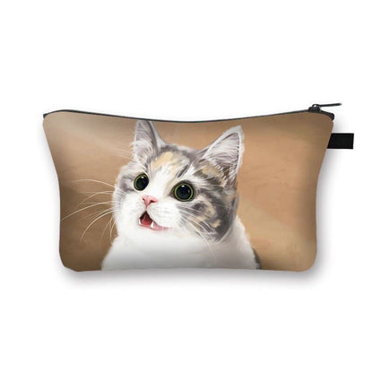 Charming 3D Cat Makeup Pouch – Perfect for Beauty & Essentials!-Makeup Pouch-Munchkin Cat-2-Colydia