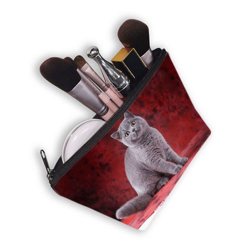 Charming 3D Cat Makeup Pouch – Perfect for Beauty & Essentials!-Makeup Pouch-8-Colydia