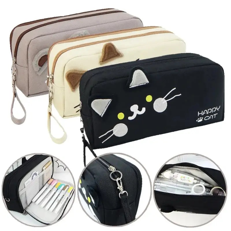 Kawaii Cat Pencil Case for School - Large Capacity & Versatile-Pencil Case-4-Colydia