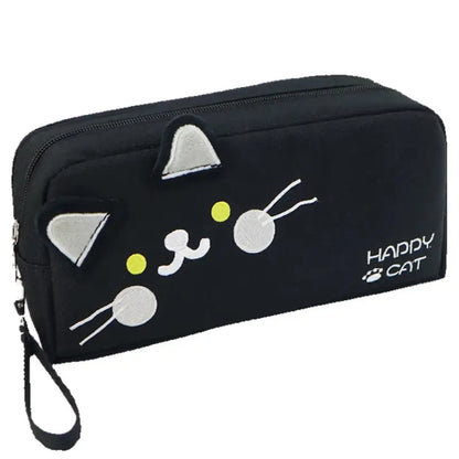 Kawaii Cat Pencil Case for School - Large Capacity & Versatile-Pencil Case-Black Cat-7-Colydia