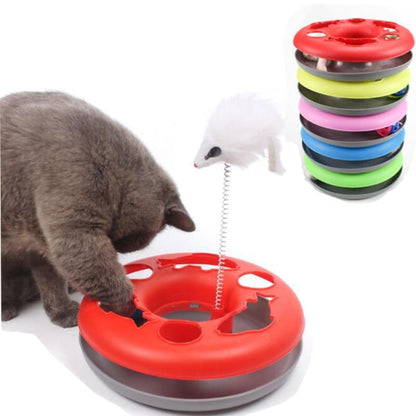 Interactive Cat Tunnel Toy with Sound Ball and Mouse Hideout-Interactive Cat Toy-2-Colydia