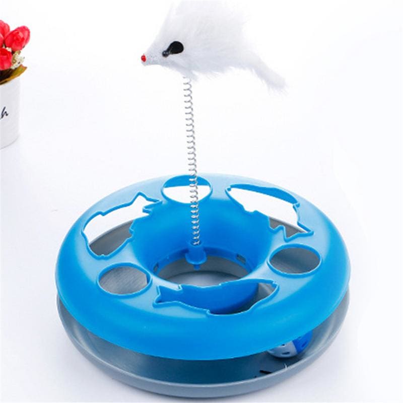 Interactive Cat Tunnel Toy with Sound Ball and Mouse Hideout-Interactive Cat Toy-Blue-11-Colydia