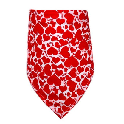 Pet Valentine's Bandana for Cats & Small Dogs - Polyester, Small to Medium-Pet Accessory-white-red-S-3-Colydia