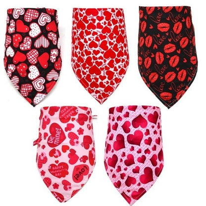 Pet Valentine's Bandana for Cats & Small Dogs - Polyester, Small to Medium-Pet Accessory-2-Colydia