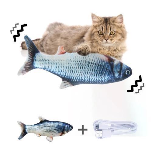 Interactive Wagging Fish Cat Toy - Realistic Motion, 30cm Fun-Interactive Cat Toy-2-Colydia