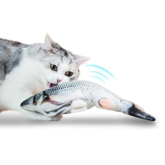 Interactive Wagging Fish Cat Toy - Realistic Motion, 30cm Fun-Interactive Cat Toy-1-Colydia