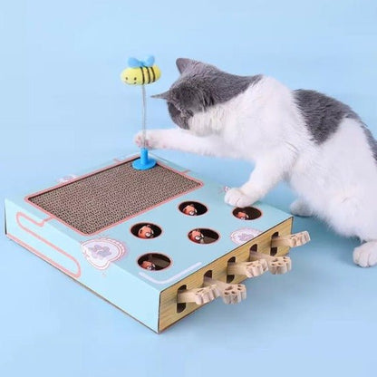 Interactive Cat Whack-A-Mole Scratcher Toy with Puzzle Maze-Interactive Cat Toy-1-Colydia