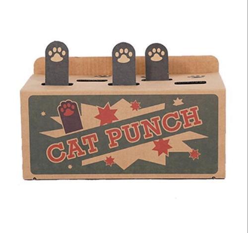 Interactive Kraft Cardboard Whack-A-Paw Cat Teasing Punch Toy-Cat Toy-2-Colydia