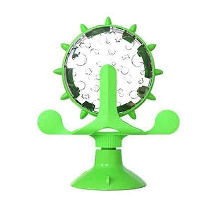 Interactive Pet Spinner Toy with Treats, Suction Cup, & Brain Boost-Interactive Pet Toy-Green-4-Colydia